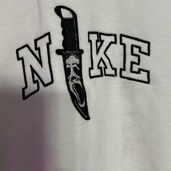Unisex embroidered Nike spooky sweatshirt!!!! - Picture 2 of 5